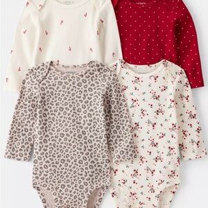 Carter's Bodysuit Collection - Red, Cream, and Gray